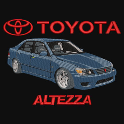 Embroidered Toyota Altezza Front and Back  - Baseball hoodie Design