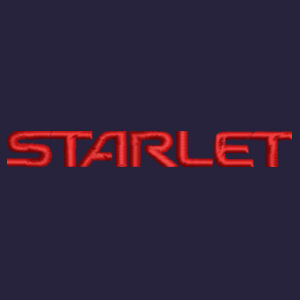 Embroidered Red Starlet Badge - Cross neck hoodie Design