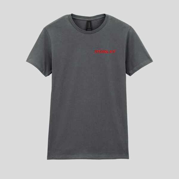 Embroidered Red Starlet Badge - Softstyle™ women's ringspun t-shirt Thumbnail